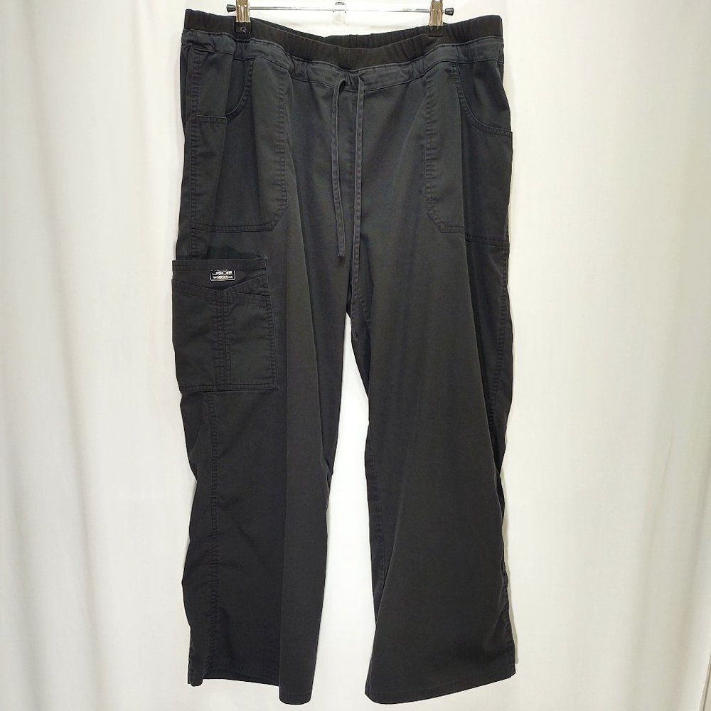 3/$30 Cherokee Workwear Black Scrub Pants Large
